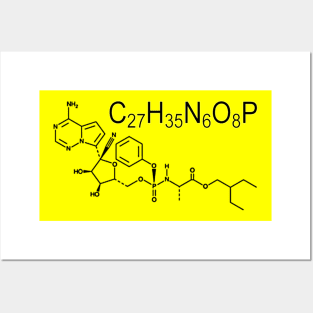 Remdesivir Chemical Formula and Structure Posters and Art